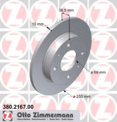 Тормозной диск ZIMMERMANN 380.2167.00