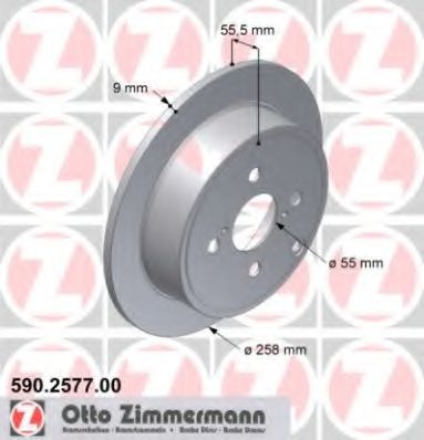 Тормозной диск ZIMMERMANN 590.2577.00