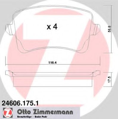 Тормозные колодки ZIMMERMANN 24606.175.1