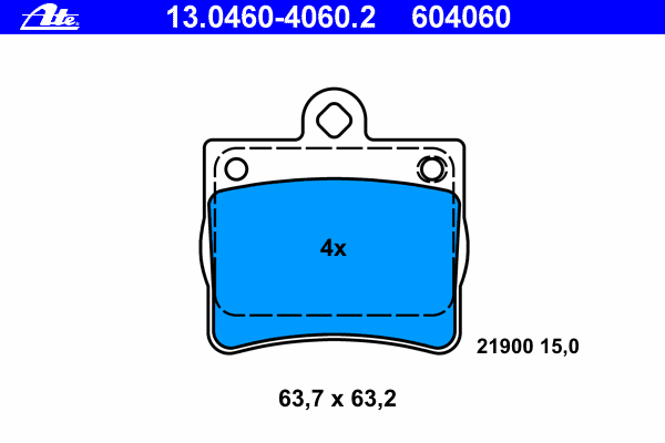 Тормозные колодки ATE 13.0460-4060.2