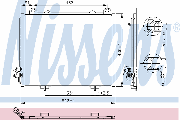Радиатор кондиционера NISSENS 94285