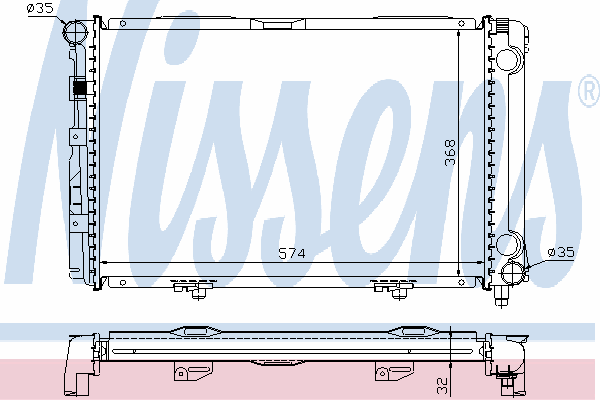 Радиатор охлаждения NISSENS 62671A