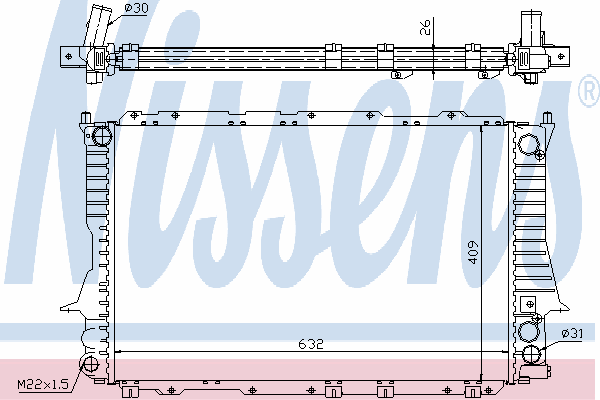 Радиатор охлаждения NISSENS 60459