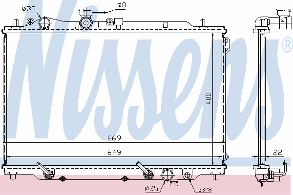 Радиатор охлаждения NISSENS 62444A