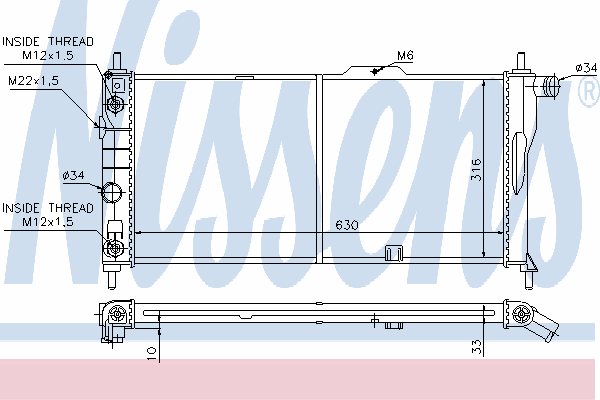 Радиатор охлаждения NISSENS 63281