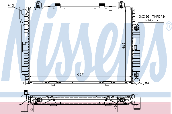Радиатор охлаждения NISSENS 62714A