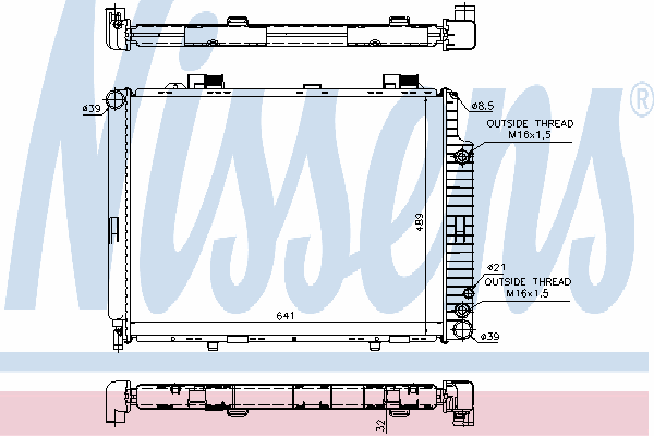 Радиатор охлаждения NISSENS 62691A