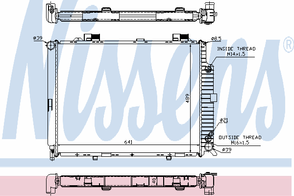 Радиатор охлаждения NISSENS 62689A