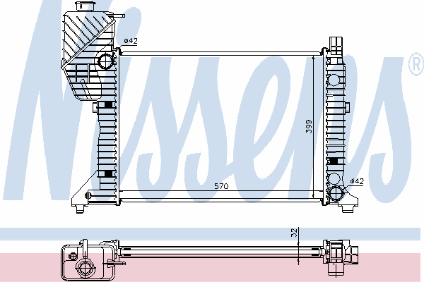 Радиатор охлаждения NISSENS 62687A