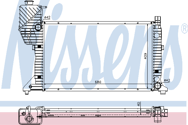 Радиатор охлаждения NISSENS 62685A