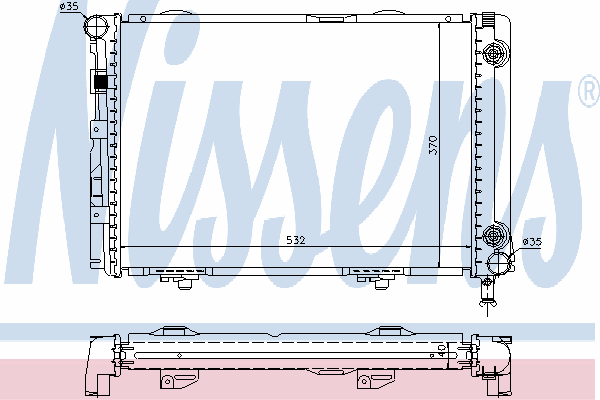 Радиатор охлаждения NISSENS 62557A