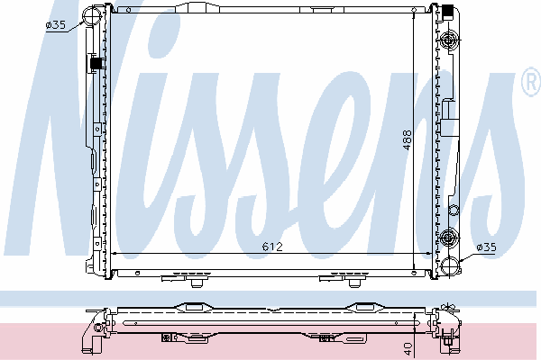 Радиатор охлаждения NISSENS 62695A