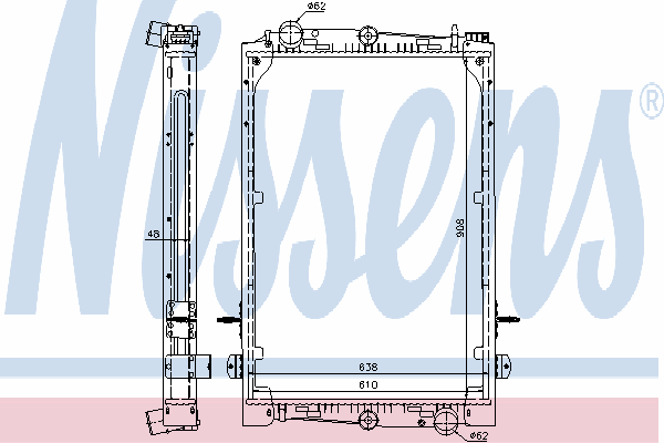 Радиатор охлаждения NISSENS 61427A
