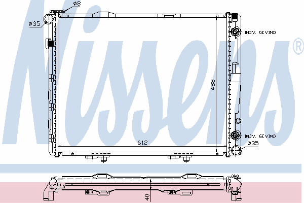 Радиатор охлаждения NISSENS 62679A