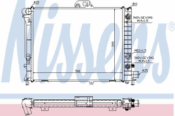 Радиатор охлаждения NISSENS 64033A