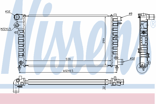 Радиатор охлаждения NISSENS 61346A