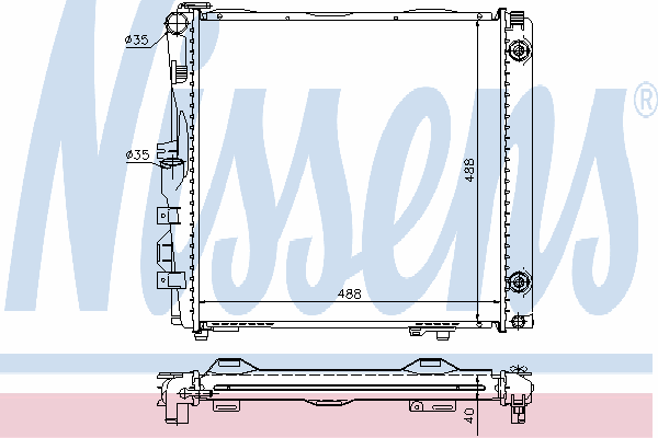 Радиатор охлаждения NISSENS 62682A