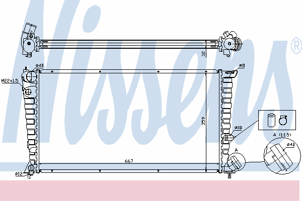 Радиатор охлаждения NISSENS 63508A