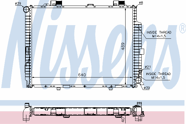 Радиатор охлаждения NISSENS 62612A