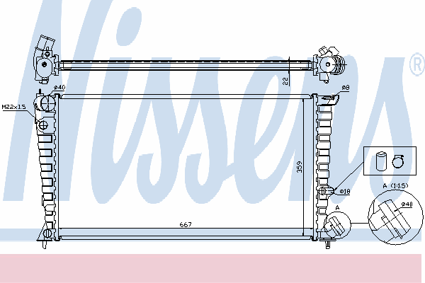 Радиатор охлаждения NISSENS 63509A
