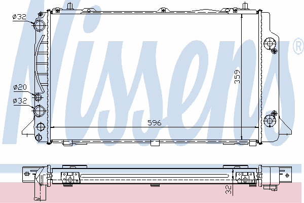 Радиатор охлаждения NISSENS 60448A