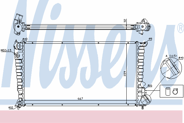 Радиатор охлаждения NISSENS 61326A