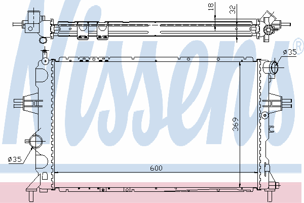 Радиатор охлаждения NISSENS 63006A