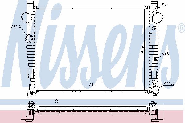 Радиатор охлаждения NISSENS 62771A