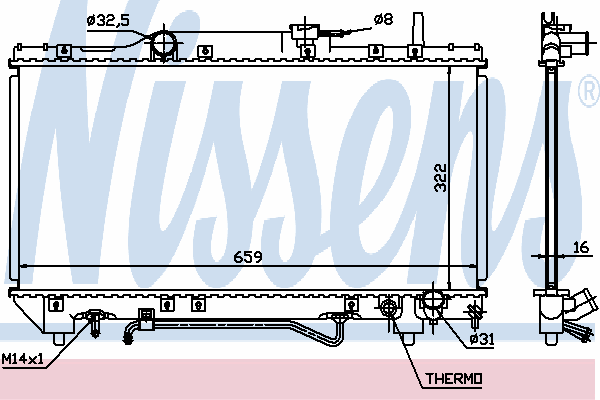 Радиатор охлаждения NISSENS 64802A