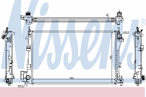 Радиатор охлаждения NISSENS 63022A