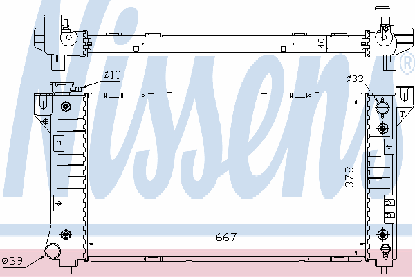 Радиатор охлаждения NISSENS 60999A