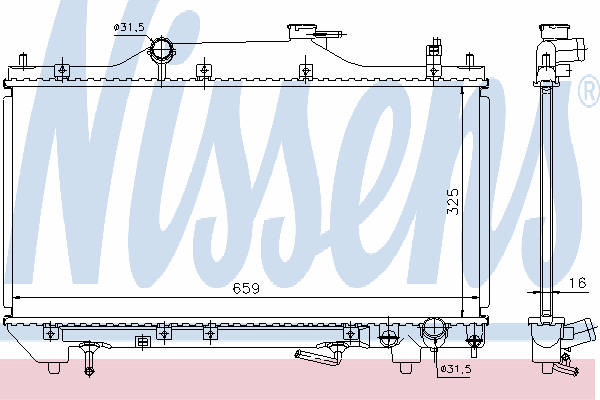 Радиатор охлаждения NISSENS 64641A
