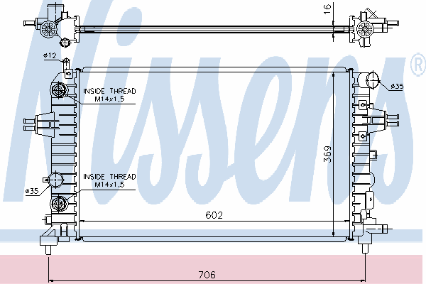 Радиатор охлаждения NISSENS 63027A