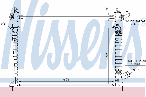 Радиатор охлаждения NISSENS 68005A