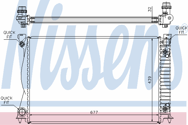 Радиатор охлаждения NISSENS 60233A