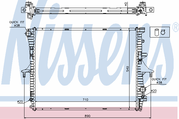 Радиатор охлаждения NISSENS 65275A