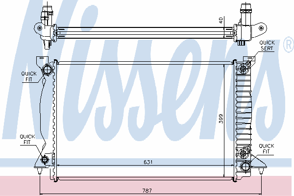 Радиатор охлаждения NISSENS 60314A