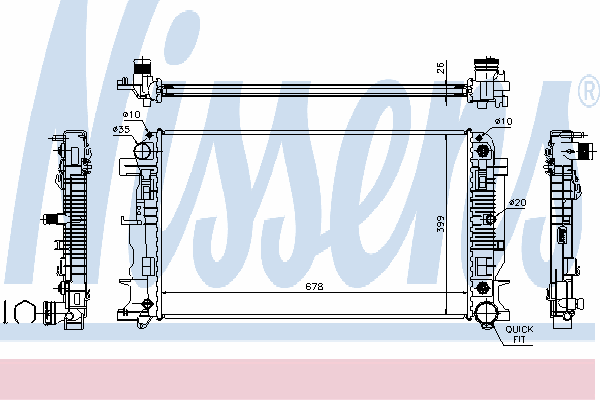 Радиатор охлаждения NISSENS 67157A