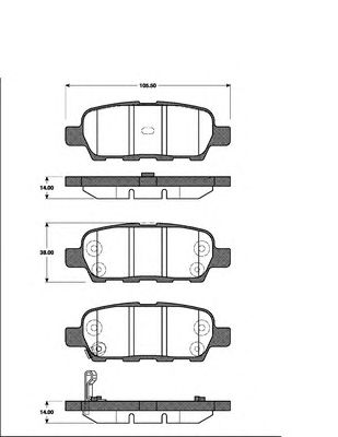 Тормозные колодки NK 222257