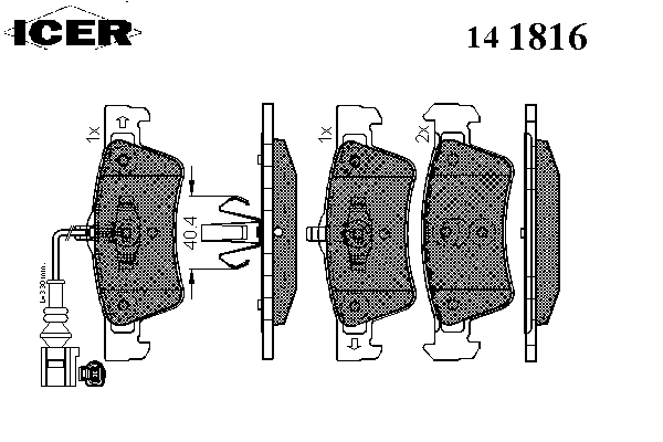 Тормозные колодки ICER 141816