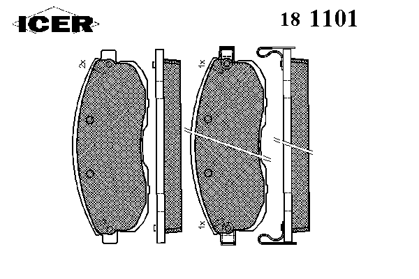 Тормозные колодки ICER 181101