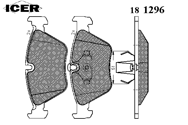 Тормозные колодки ICER 181296