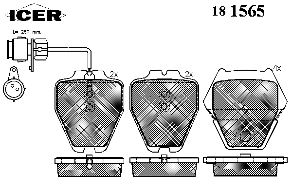 Тормозные колодки ICER 181565