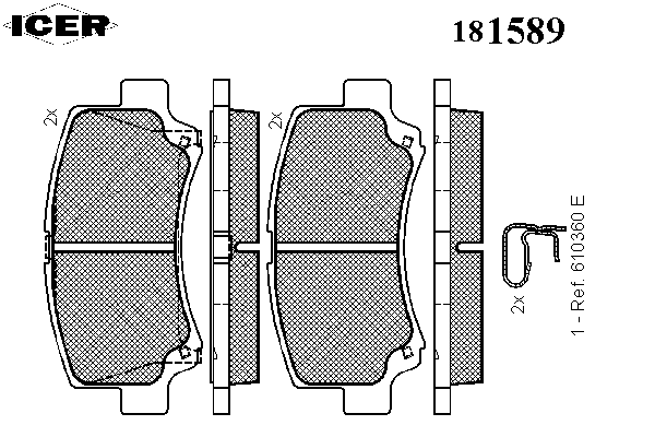 Тормозные колодки ICER 181589