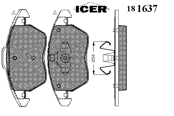 Тормозные колодки ICER 181637