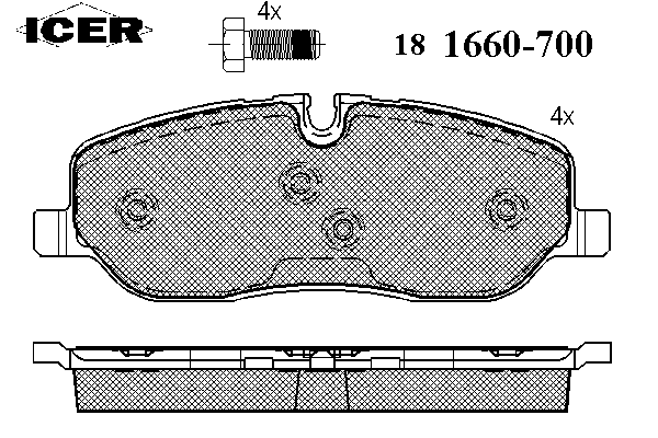 Тормозные колодки ICER 181660-700