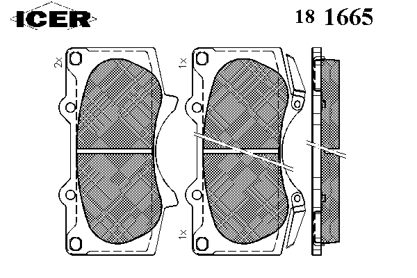 Тормозные колодки ICER 181665