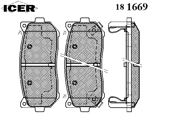 Тормозные колодки ICER 181669