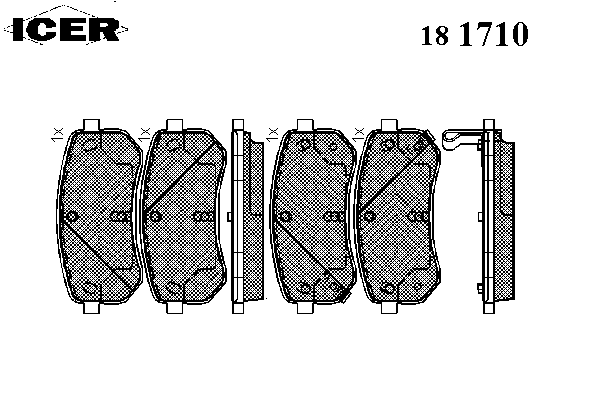 Тормозные колодки ICER 181710