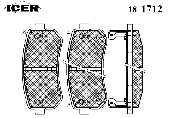 Тормозные колодки ICER 181712